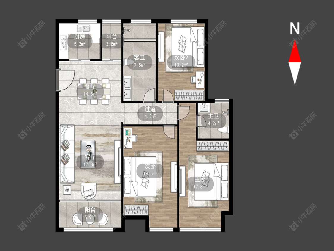 典雅花园房源户型图 常州典雅花园在售二手房源户型图_小牛看房