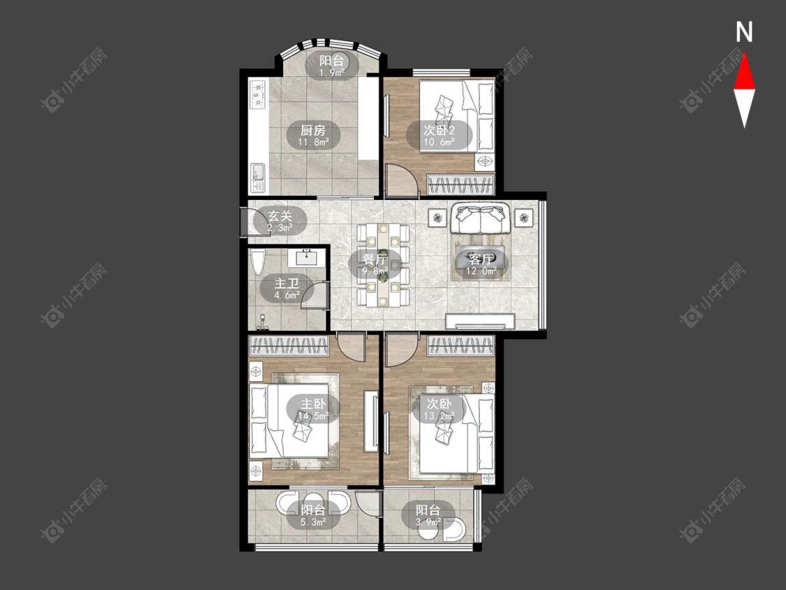 常州园丰公寓在售二手房源户型图_小牛看房