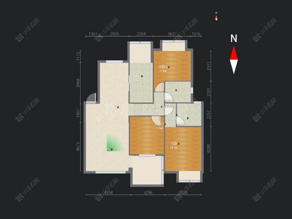 常州奥林匹克花园在售二手房源户型图_小牛看房