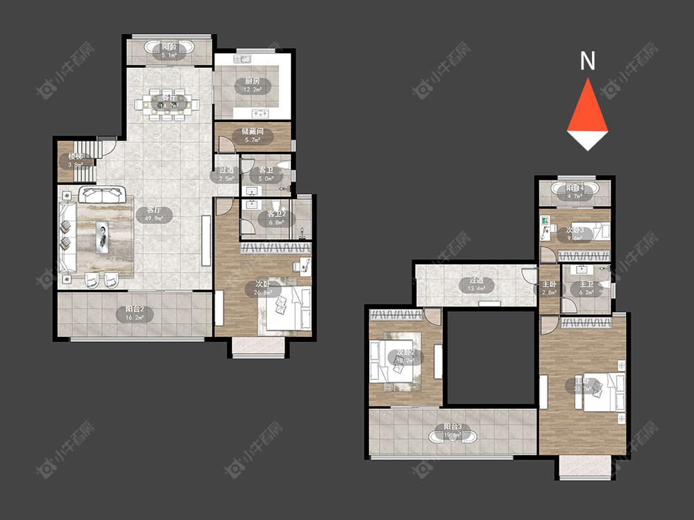 星河国际六区房源户型图 常州星河国际六区在售二手房源户型图_小牛看房