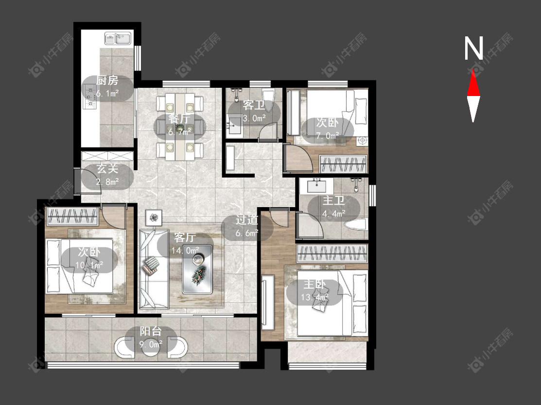 常州龙运天城在售二手房源户型图_小牛看房