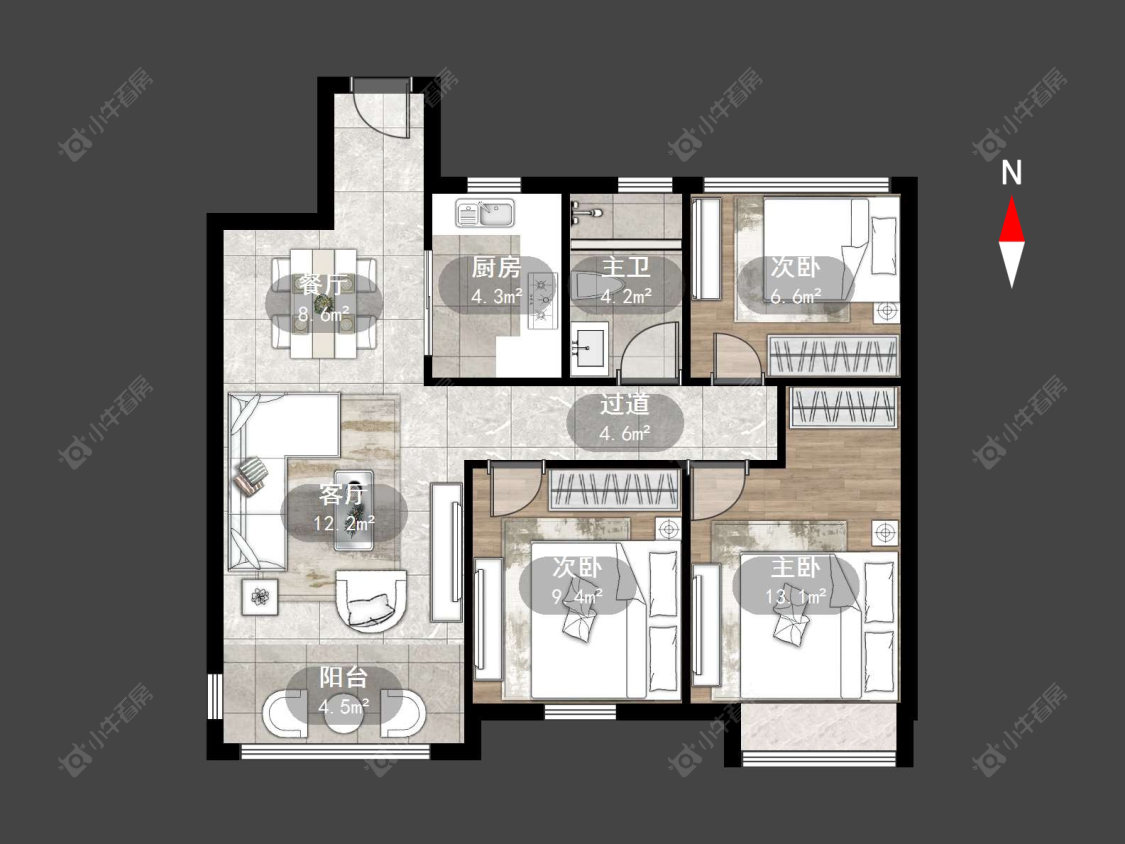 常州万科公园大道二三期在售二手房源户型图_小牛看房