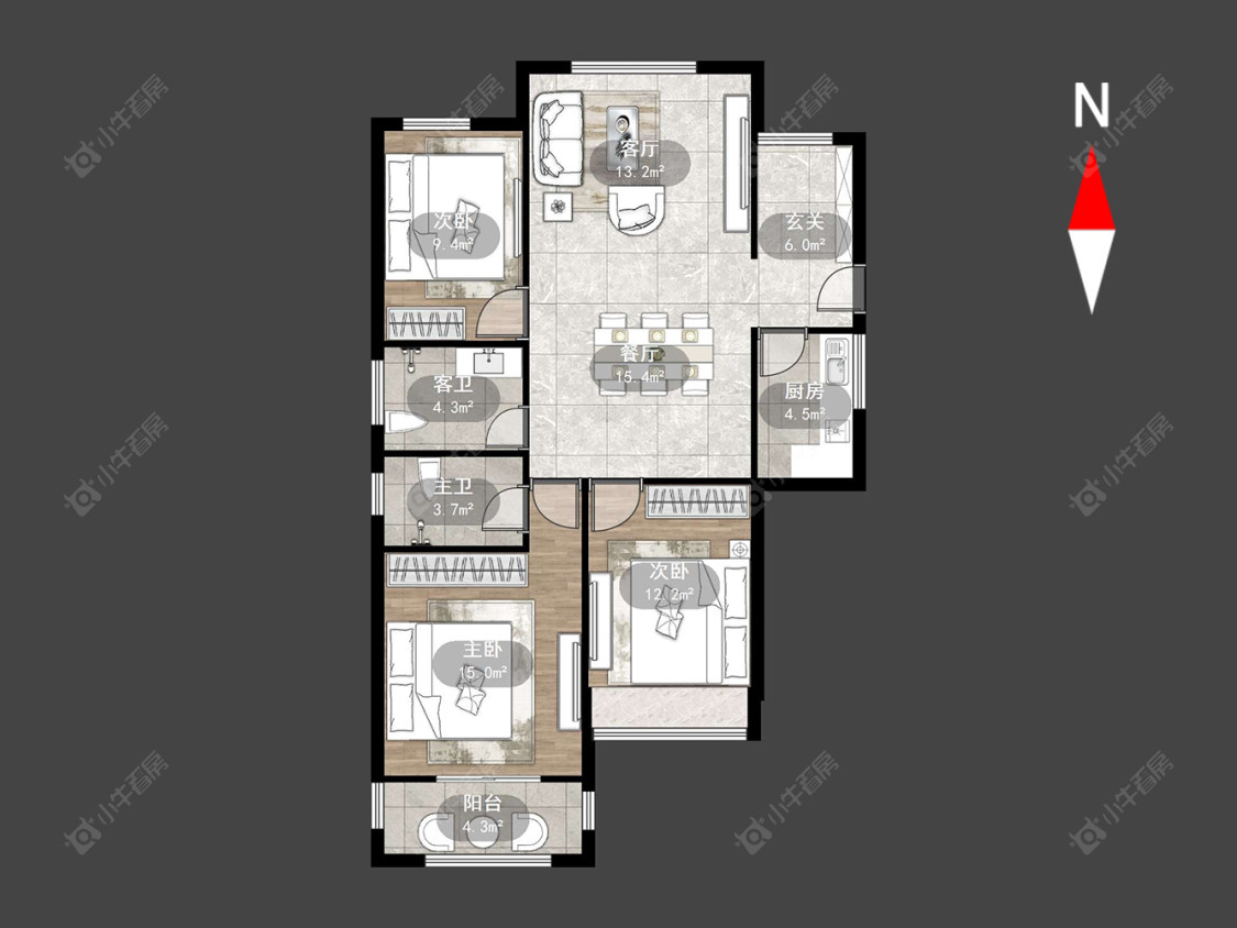 常州怡美花园在售二手房源户型图_小牛看房