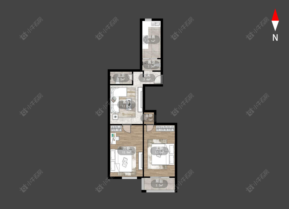 常州斜桥巷在售二手房源户型图_小牛看房