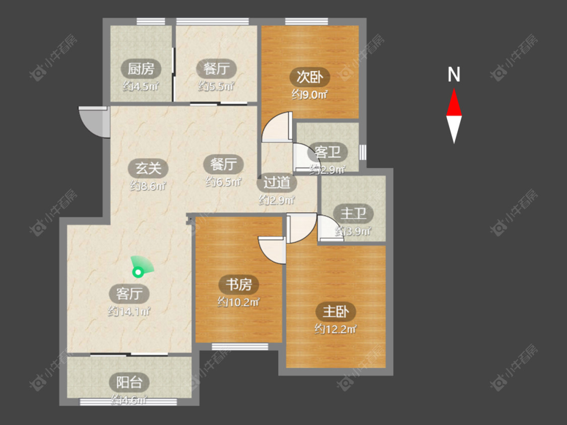 常州聚盛花园在售二手房源户型图_小牛看房