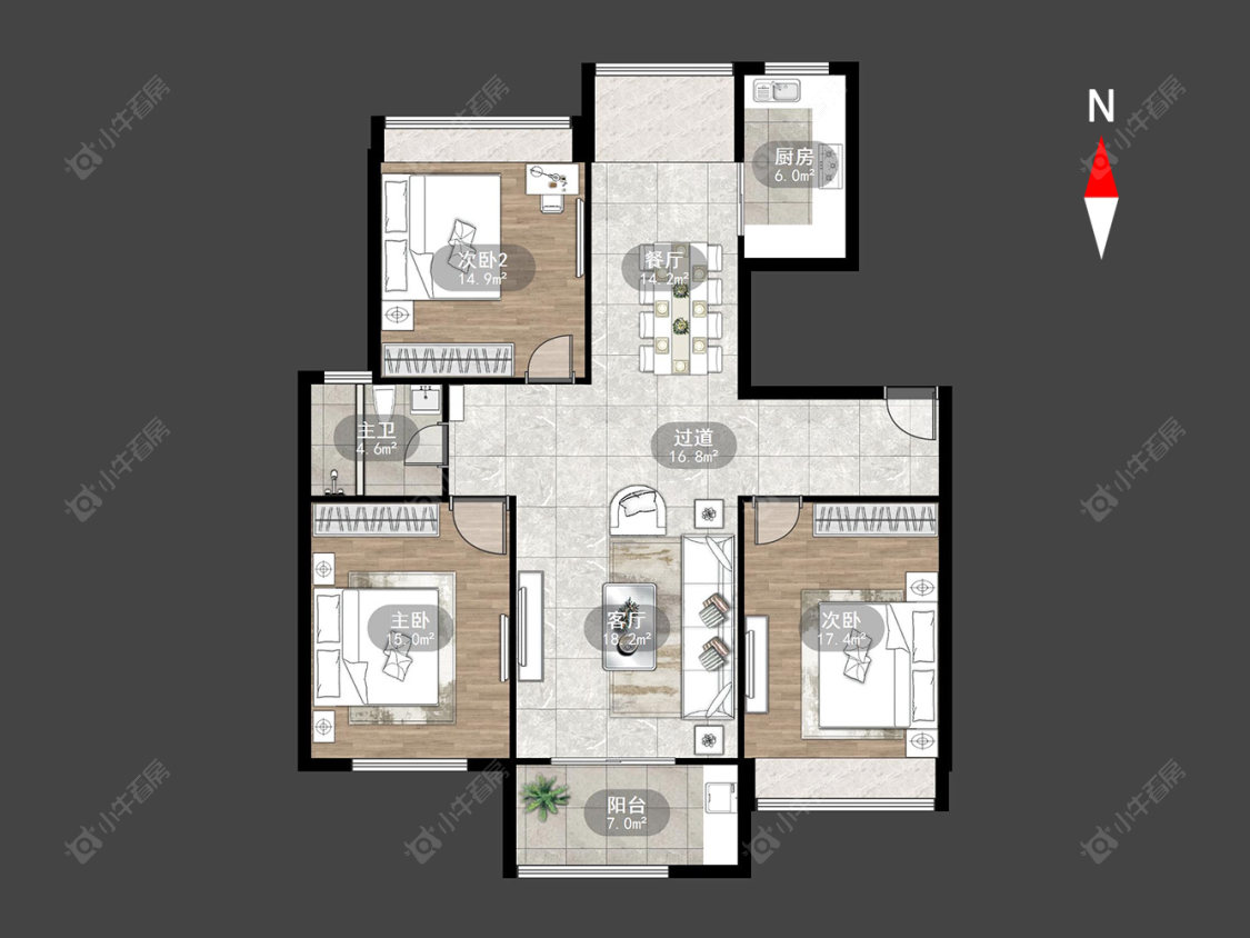 怡景名园房源户型图 常州怡景名园在售二手房源户型图_小牛看房