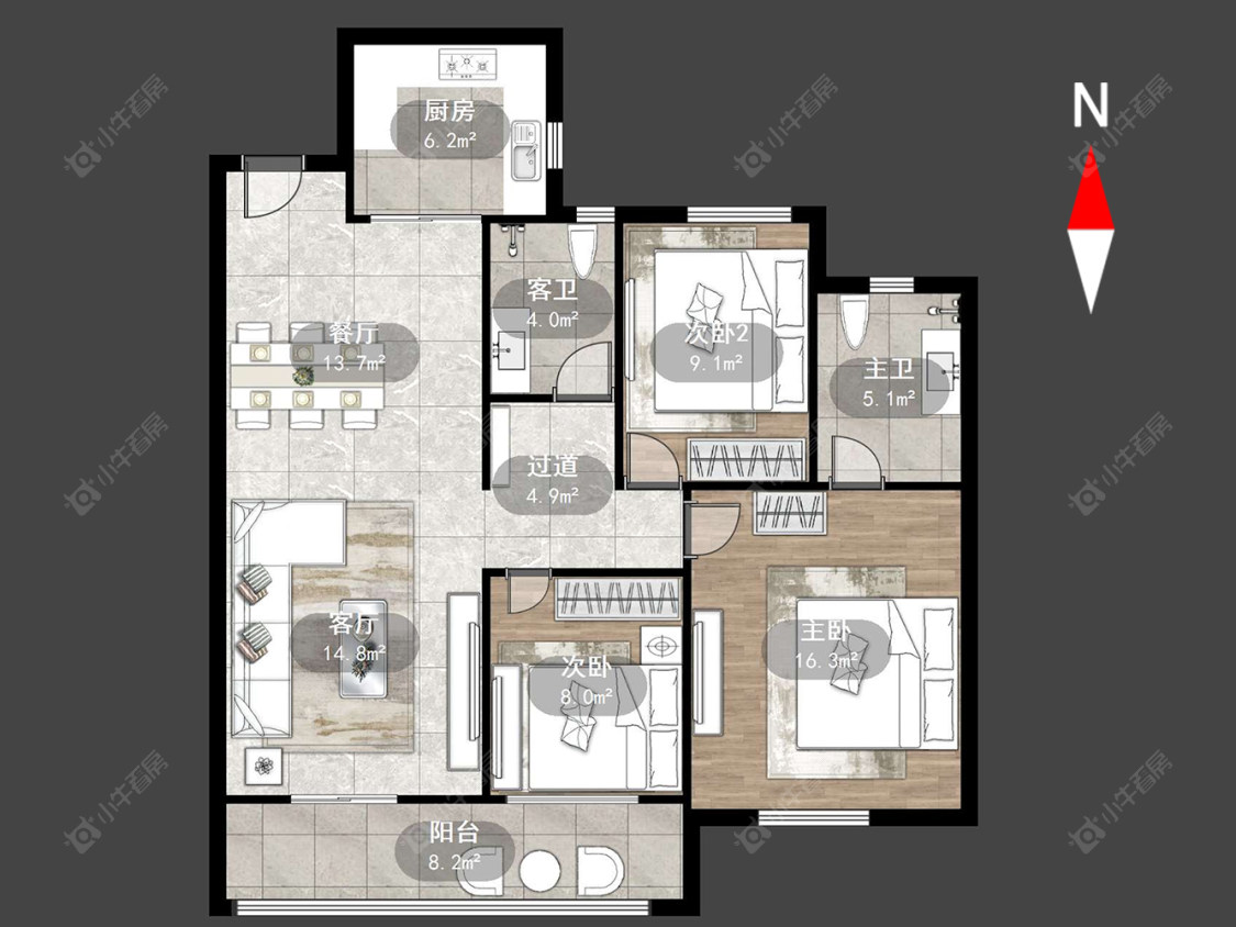 常州山水雅居在售二手房源户型图_小牛看房