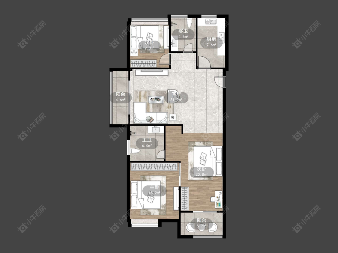 华都幸福里房源户型图 丹阳华都幸福里在售二手房源户型图_小牛看房