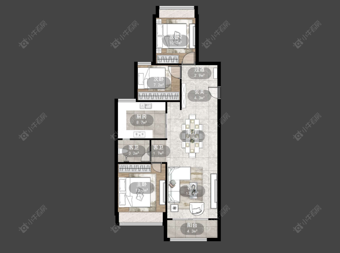 三江公园房源户型图 常州三江公园在售二手房源户型图_小牛看房