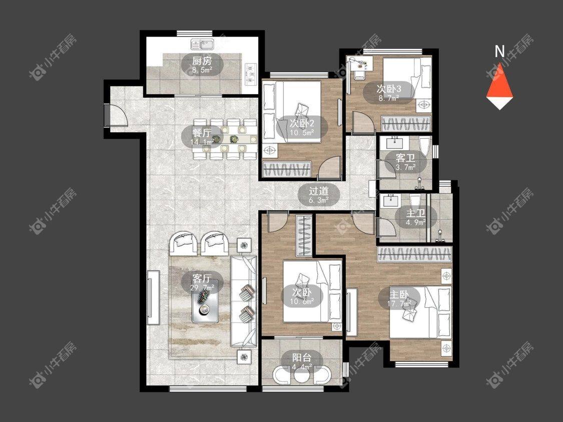 常州美的国宾府在租房源室内图_小牛看房