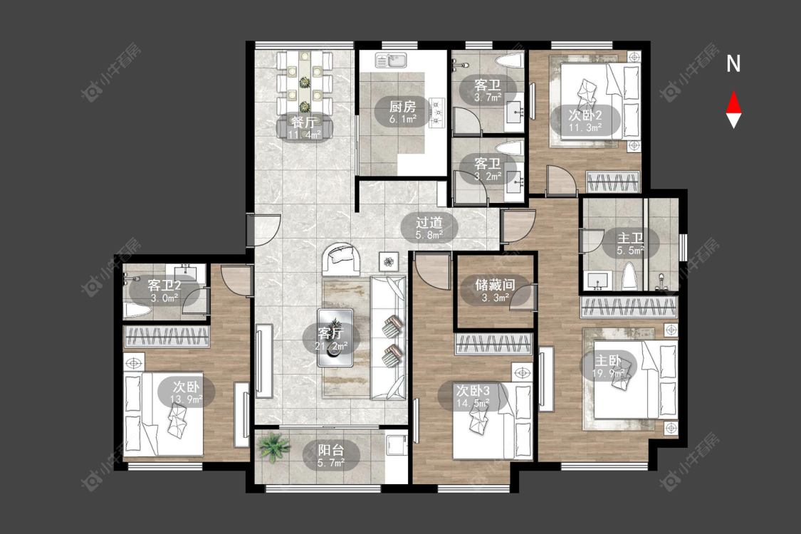 常州绿地峰云汇在售二手房源户型图_小牛看房