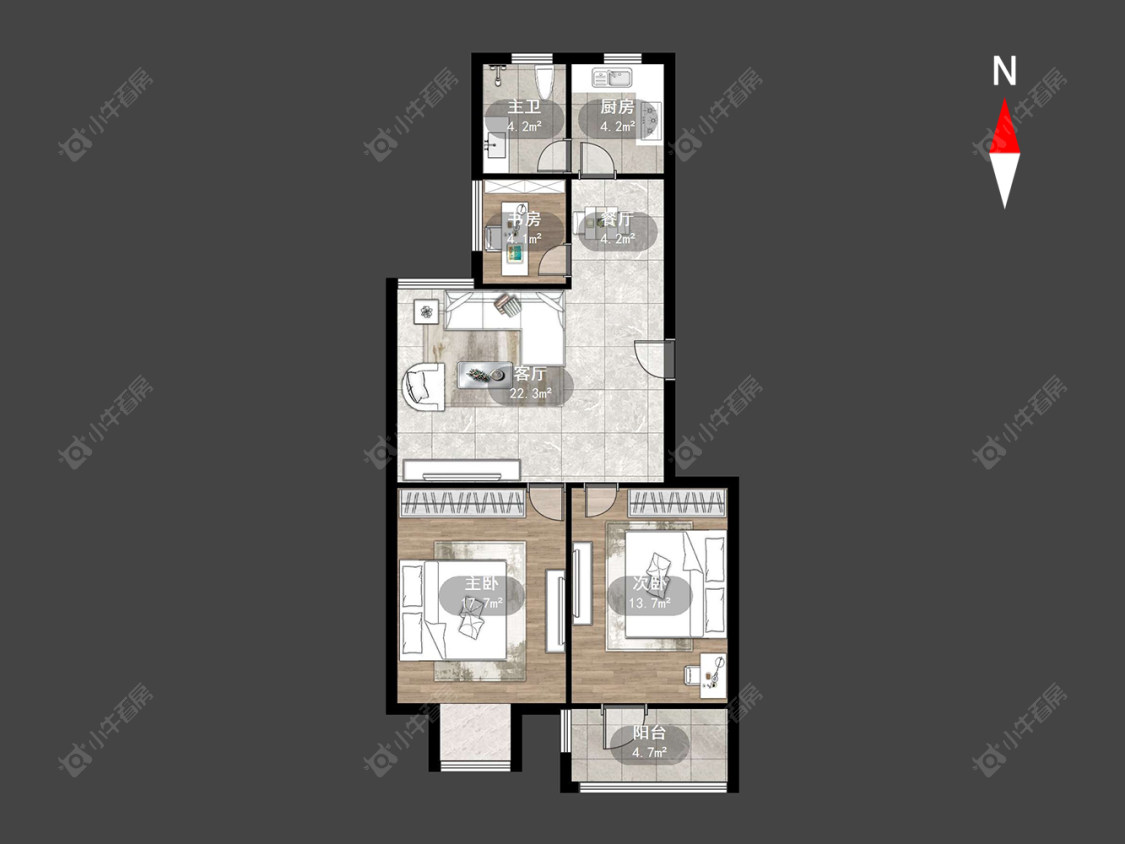 常州绿园爱舍南区在售二手房源户型图_小牛看房