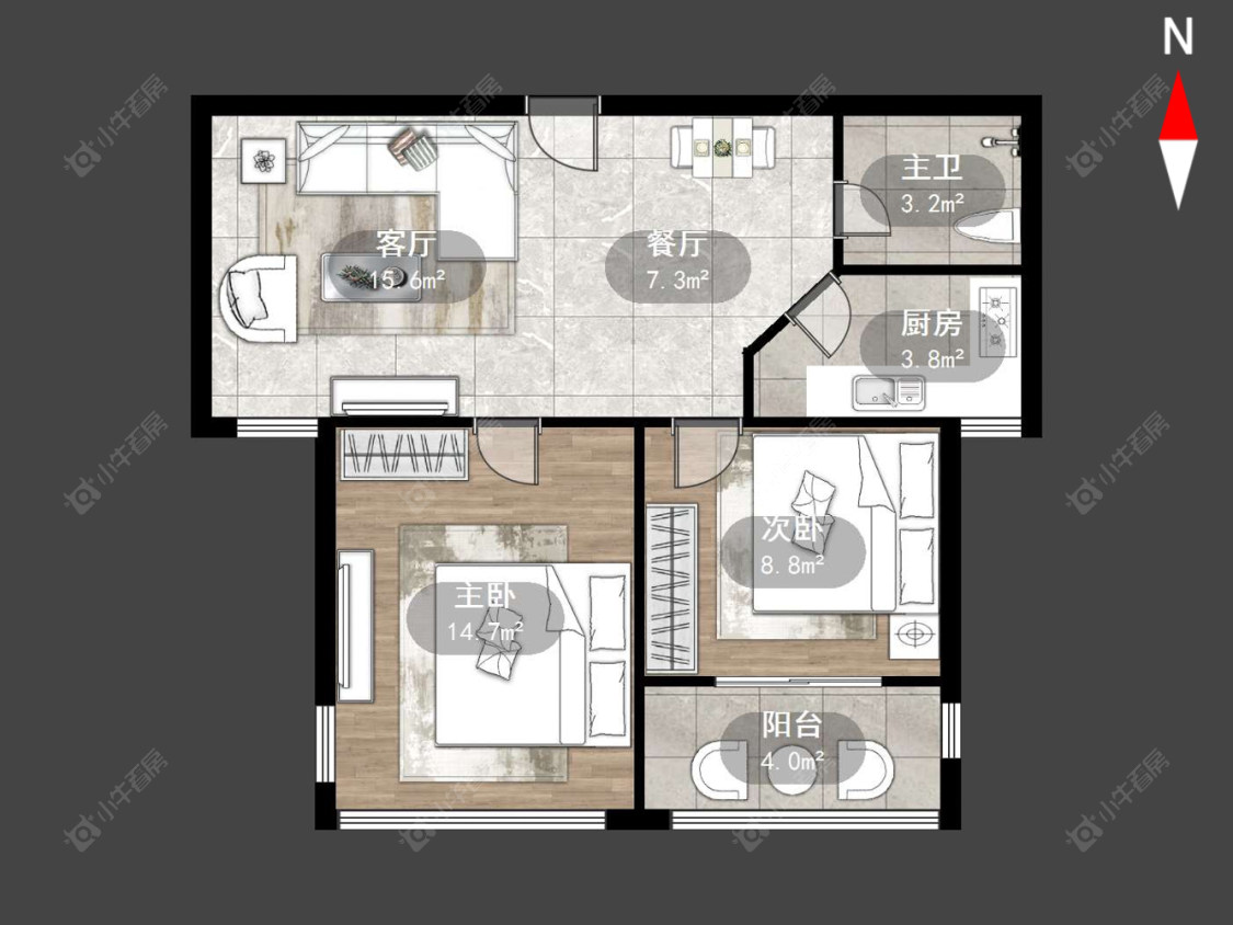 水岸人家花园房源户型图 常州水岸人家花园在售二手房源户型图_小牛看房