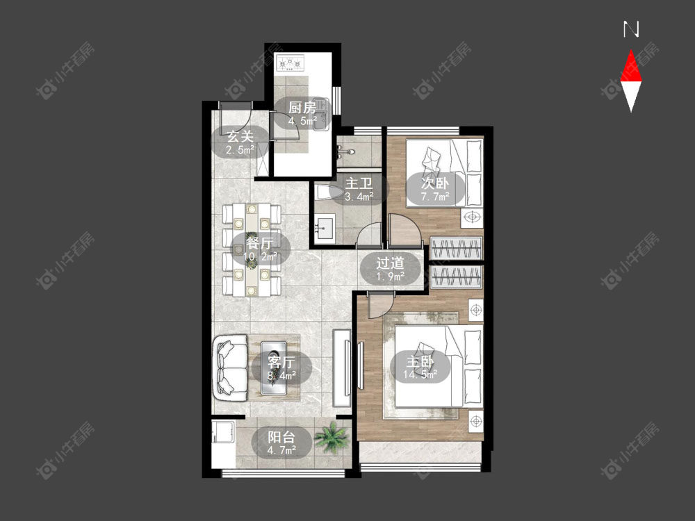 牡丹三江公馆房源户型图 常州牡丹三江公馆在售二手房源户型图_小牛看房