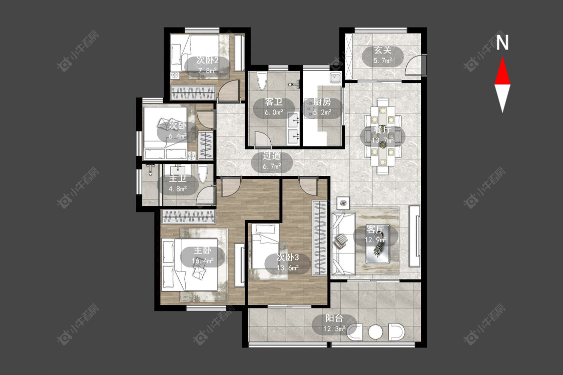 玉兰广场五期房源户型图 常州玉兰广场五期在售二手房源户型图_小牛看房