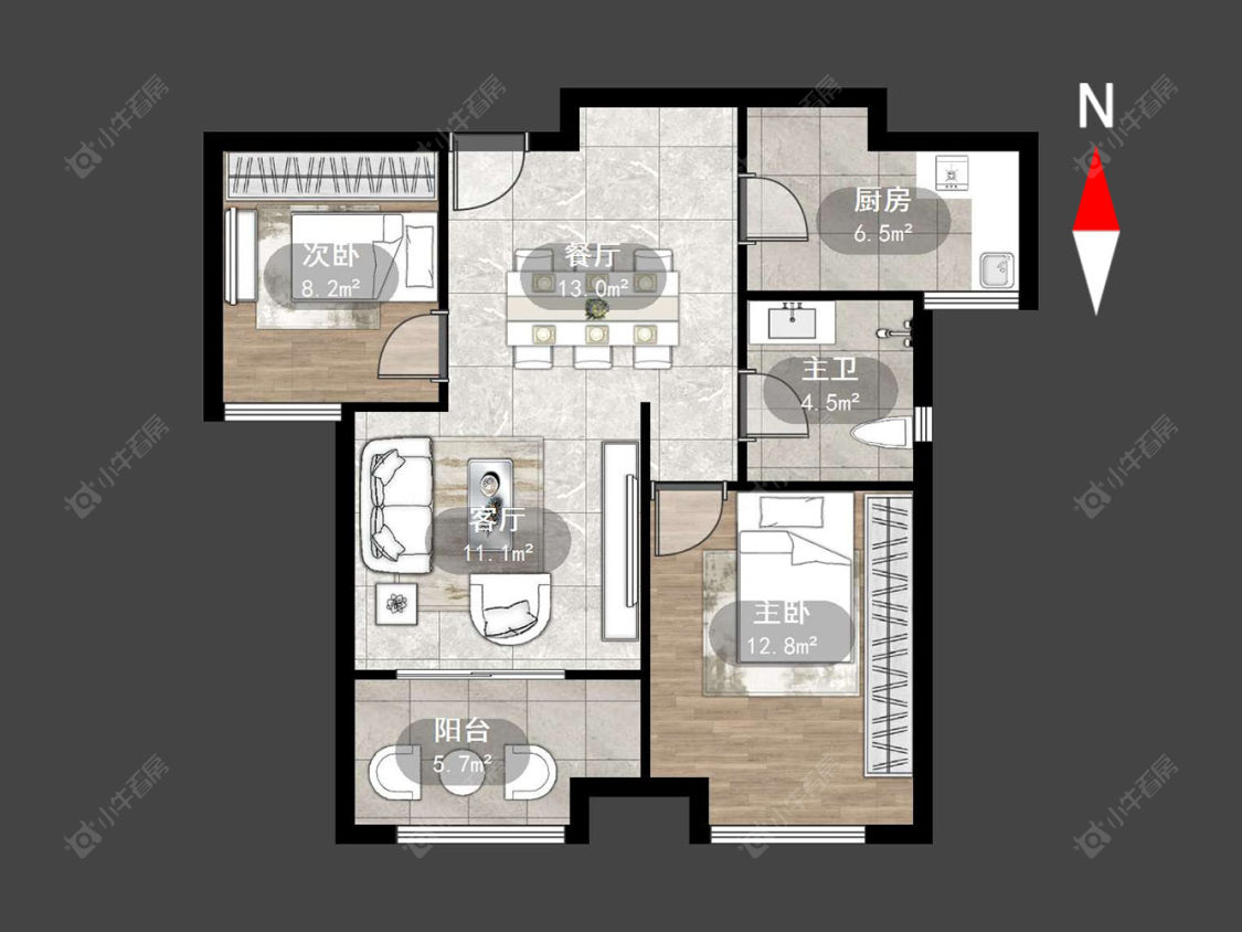 新城春天里房源户型图 常州新城春天里在售二手房源户型图_小牛看房