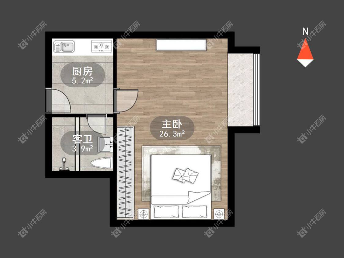 常州恒大翡翠华庭在租房源户型图_小牛看房