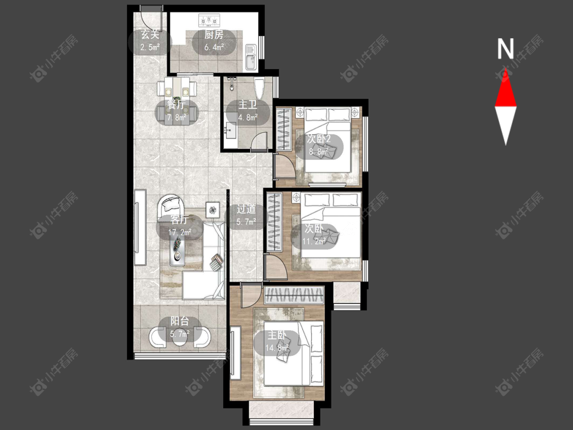 雅居乐星河湾房源户型图 常州雅居乐星河湾在售二手房源户型图_小牛看房