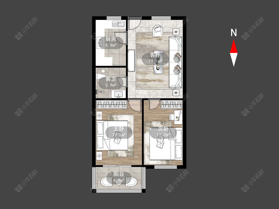 常州故园路宿舍在售二手房房源户型图_小牛看房