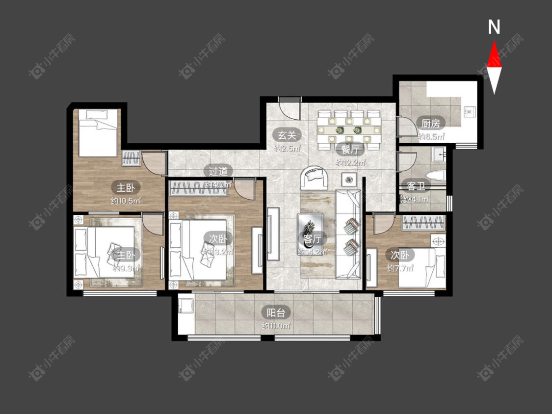 世茂香槟湖二期房源户型图 常州世茂香槟湖二期在售二手房源户型图_小牛看房