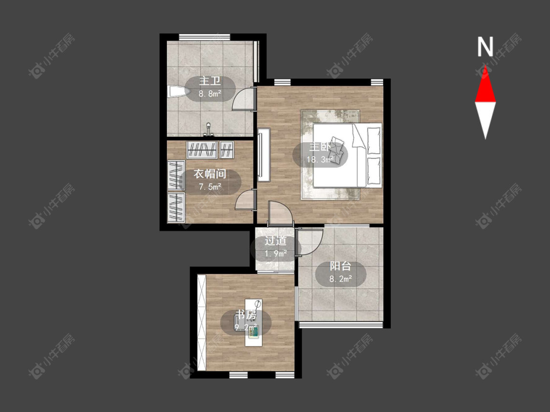 常州美林湖花园一区别墅在售二手房源户型图_小牛看房