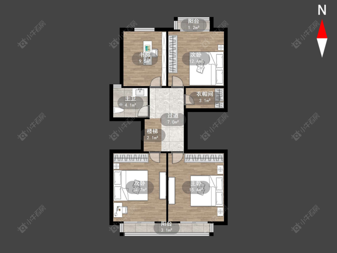 常州世纪明珠园在售二手房房源户型图_小牛看房