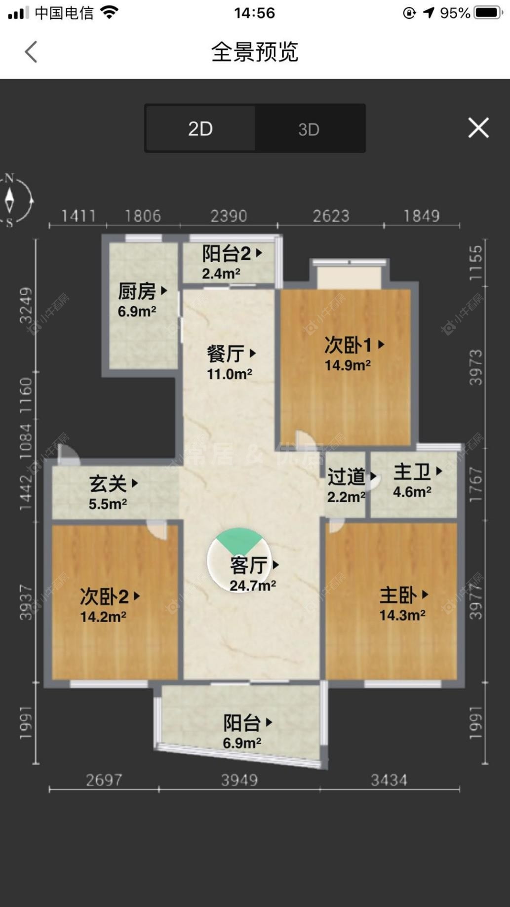 常州橄榄城在售二手房源户型图_小牛看房