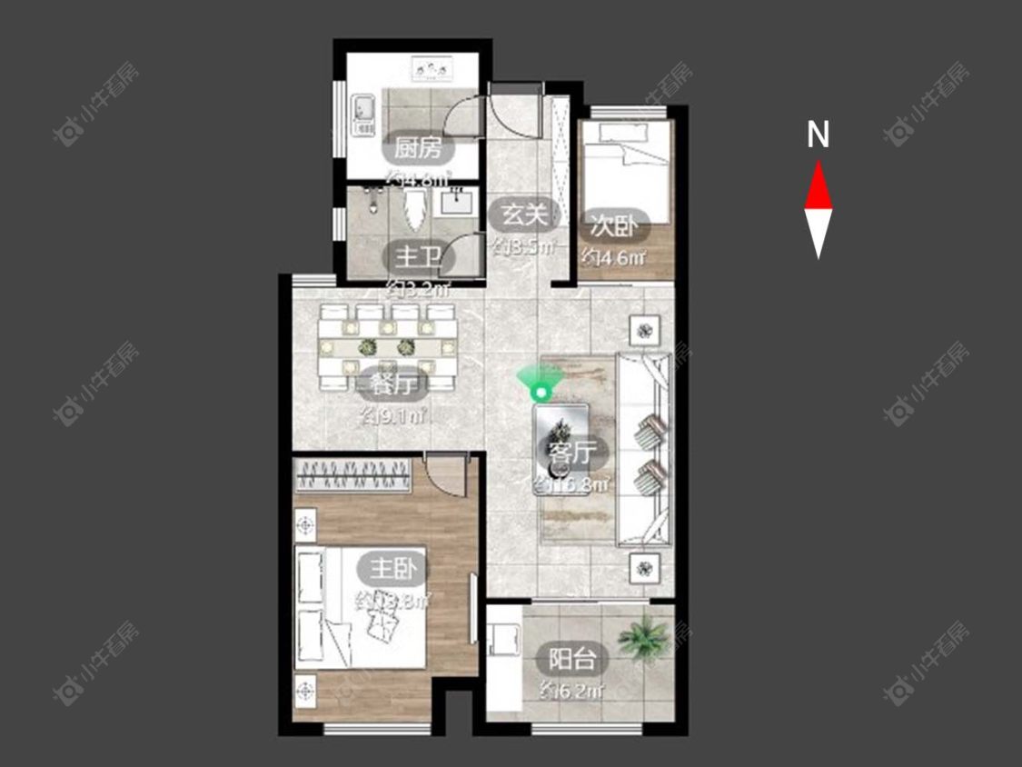常州新城悠活城在售二手房源户型图_小牛看房