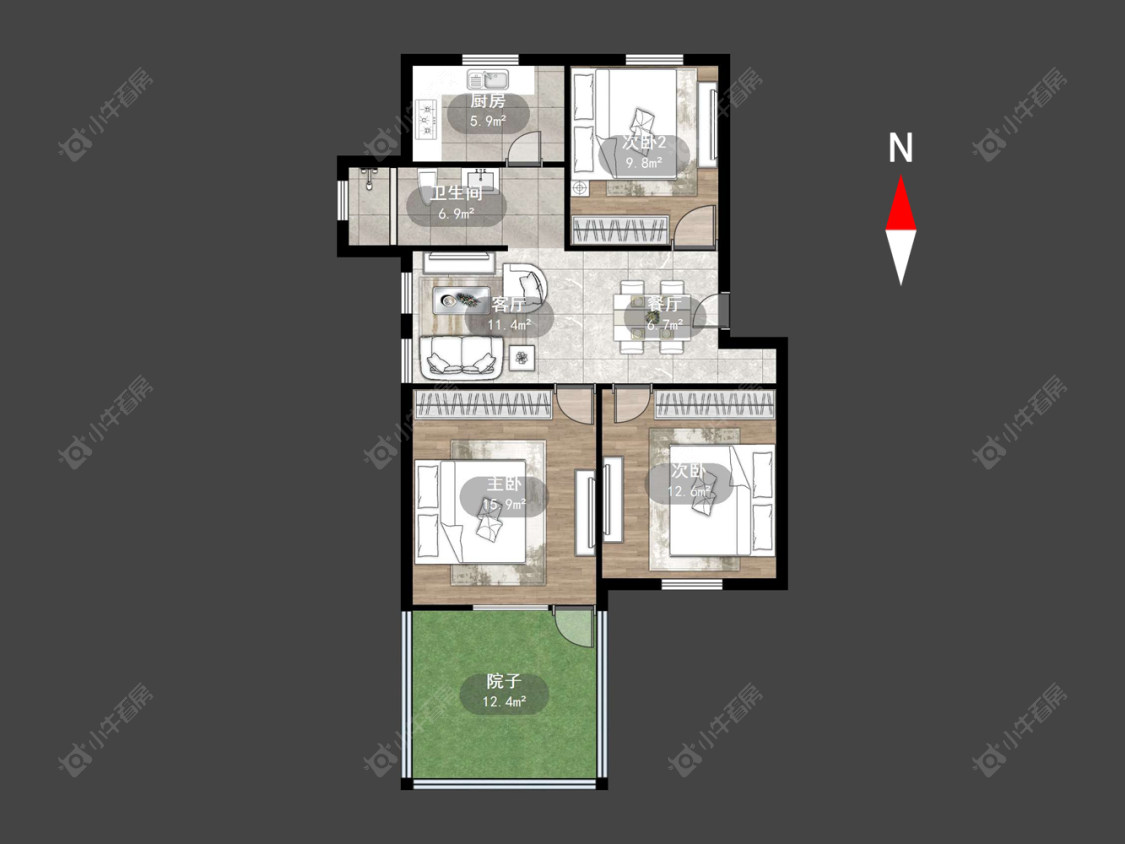常州富都花苑北苑在售二手房源户型图_小牛看房