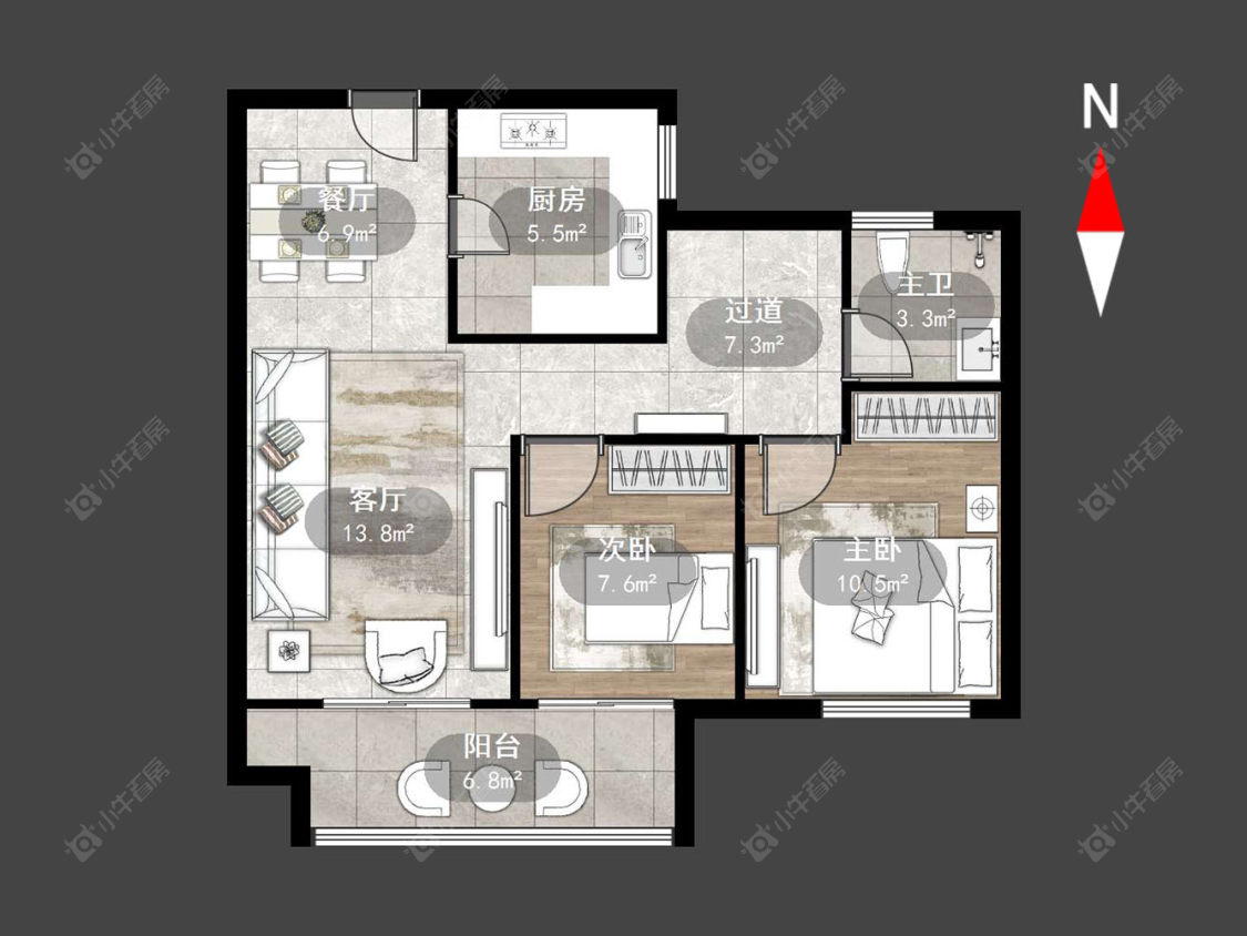 常州观湖名轩在售二手房源户型图_小牛看房