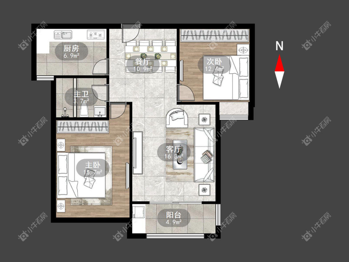 常州绿都万和城二区在租房源室内图_小牛看房
