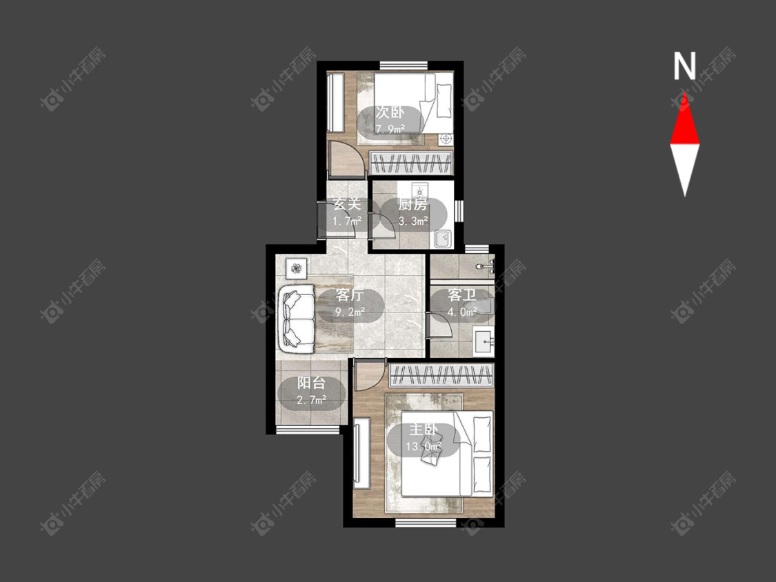 常州北环新村武进小区在售二手房源户型图_小牛看房