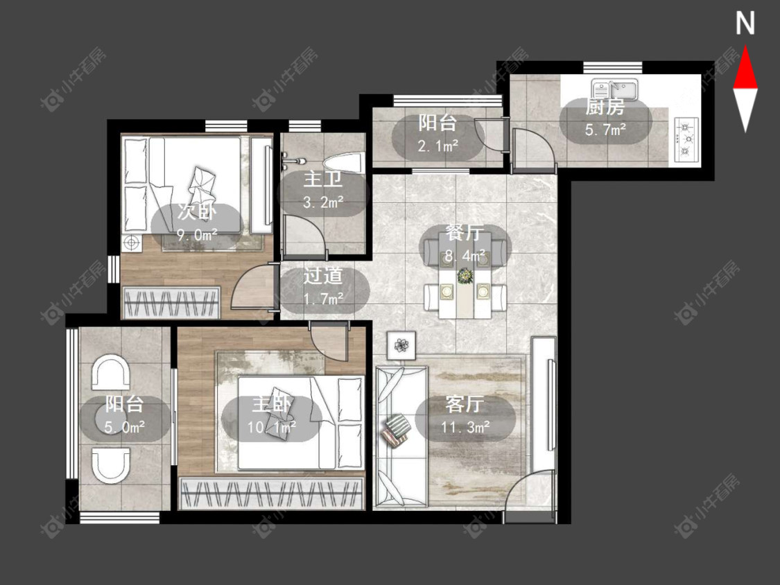 常州京城豪苑北区在售二手房源户型图_小牛看房
