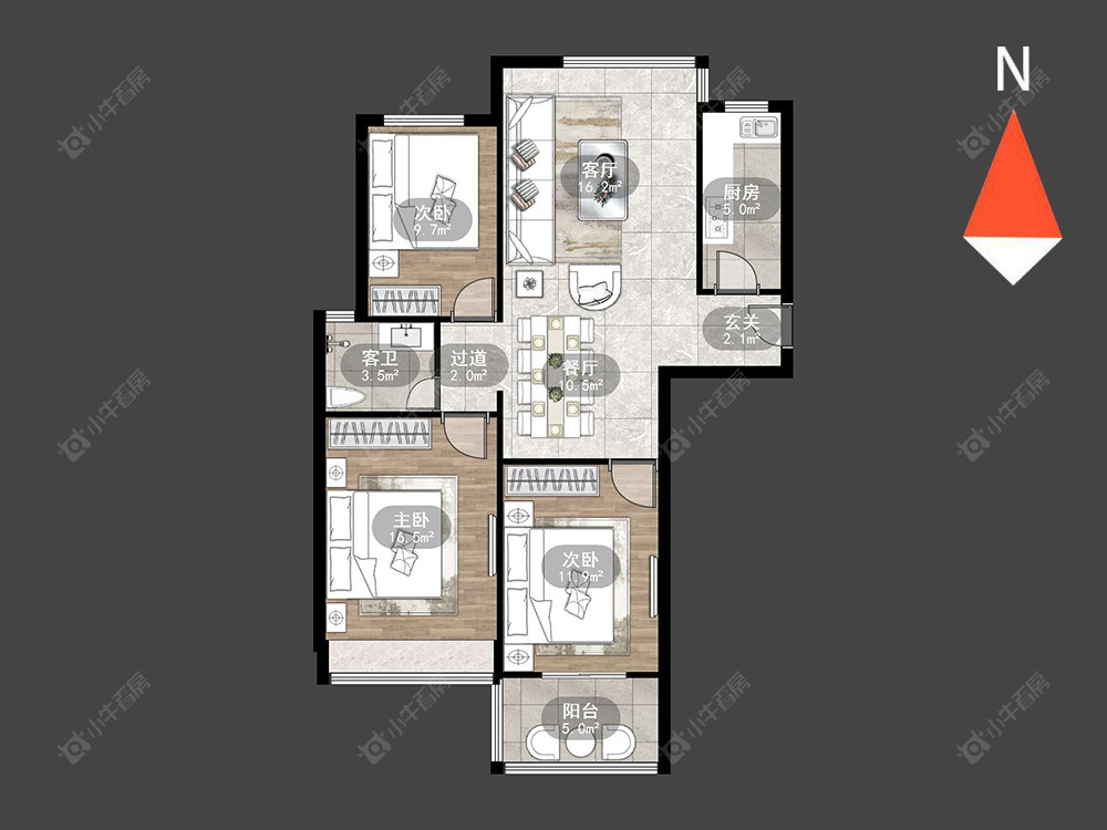 香江康桥房源户型图 常州香江康桥在售二手房源户型图_小牛看房