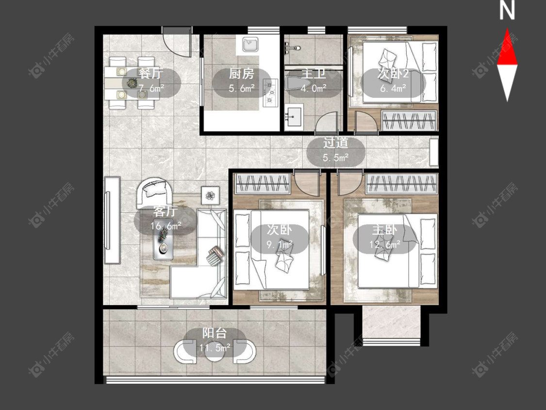 常州紫韵香庭二期在售二手房源户型图_小牛看房