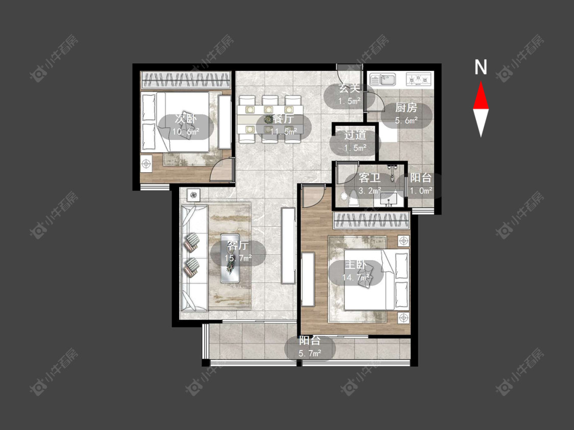 常州翠园世家在售二手房源户型图_小牛看房