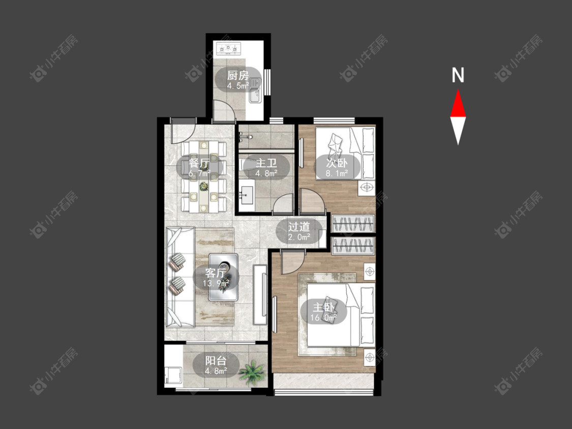 常州牡丹三江公馆在售二手房源户型图_小牛看房
