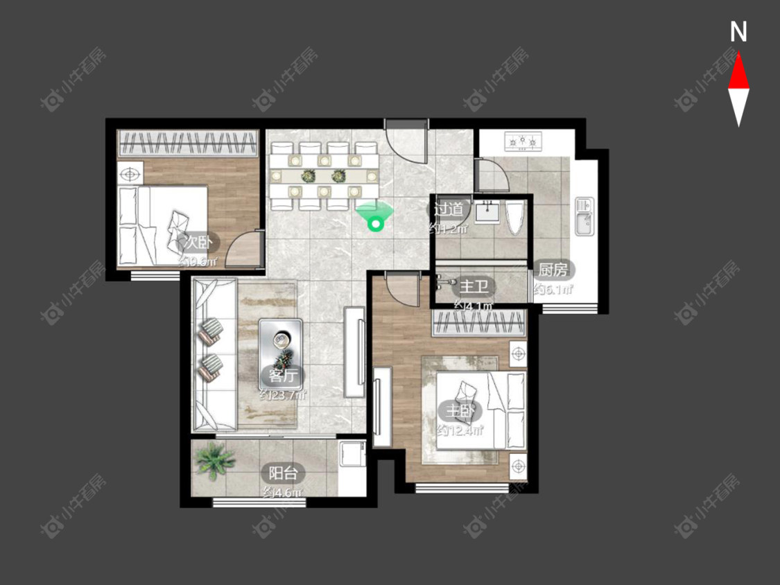 常州御水华庭一期在售二手房源户型图_小牛看房
