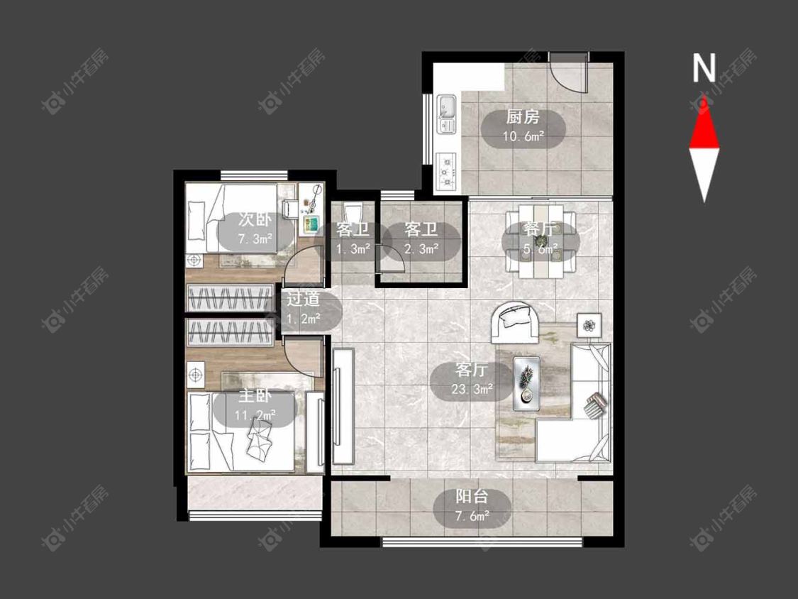 常州新城都荟在售二手房源户型图_小牛看房