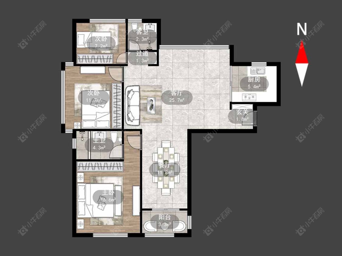 莱蒙城铂晶房源户型图 常州莱蒙城铂晶在售二手房源户型图_小牛看房
