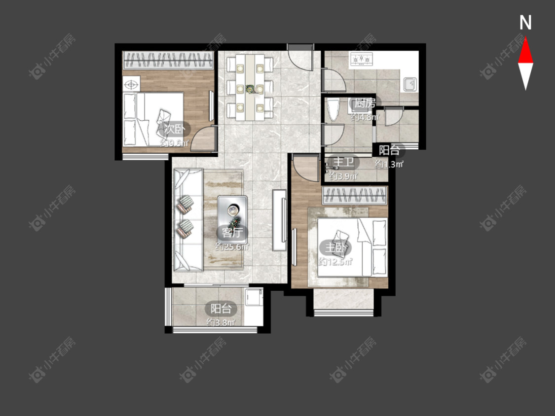 宝龙国际花园二期房源户型图 常州宝龙国际花园二期在售二手房源户型图_小牛看房