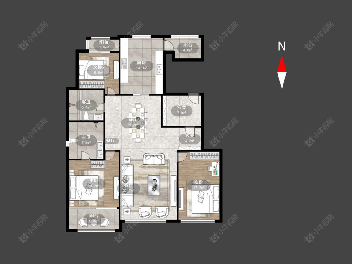 常州华亭苑在售二手房源户型图_小牛看房