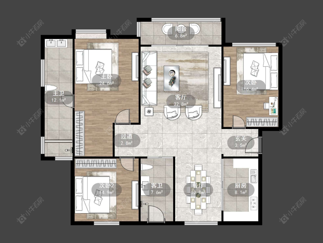 江南人家房源户型图 丹阳江南人家在售二手房源户型图_小牛看房