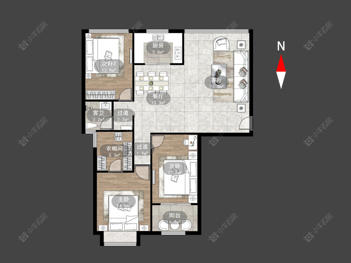 大名城北区房源户型图 常州大名城北区在售二手房源户型图_小牛看房