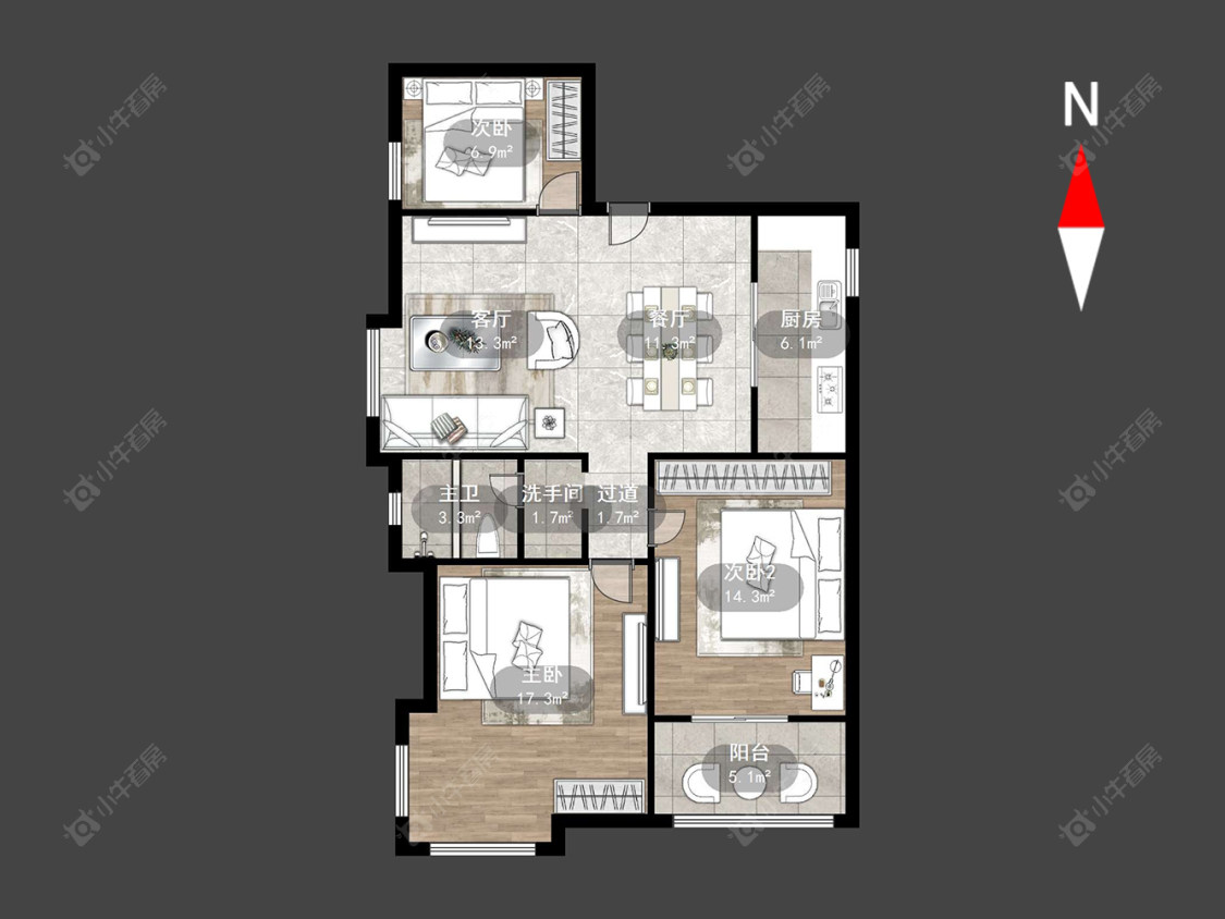 常州龙城福第在售二手房源户型图_小牛看房