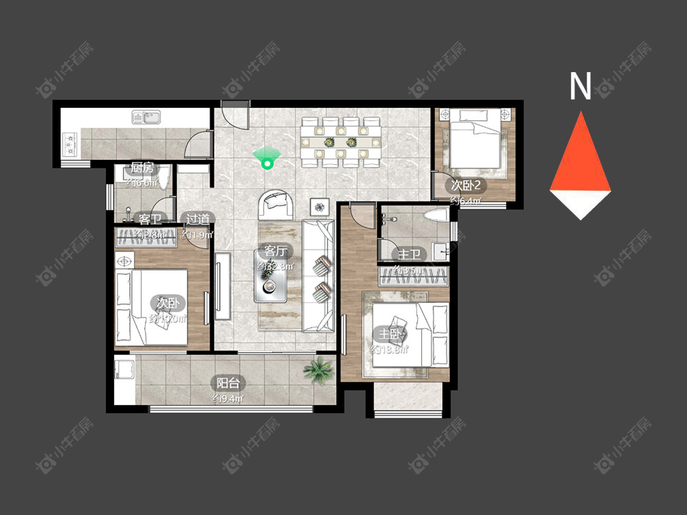 常州星河国际十区在售二手房源户型图_小牛看房