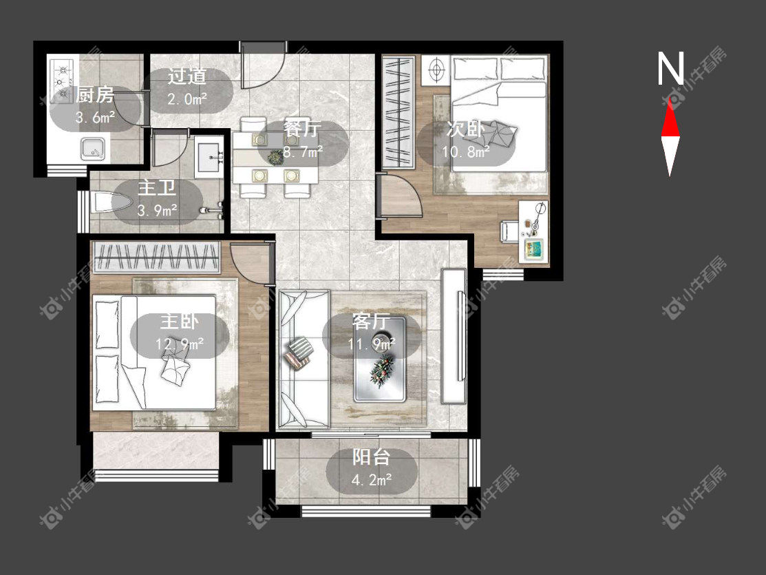 常州水岸花语在租房源户型图_小牛看房