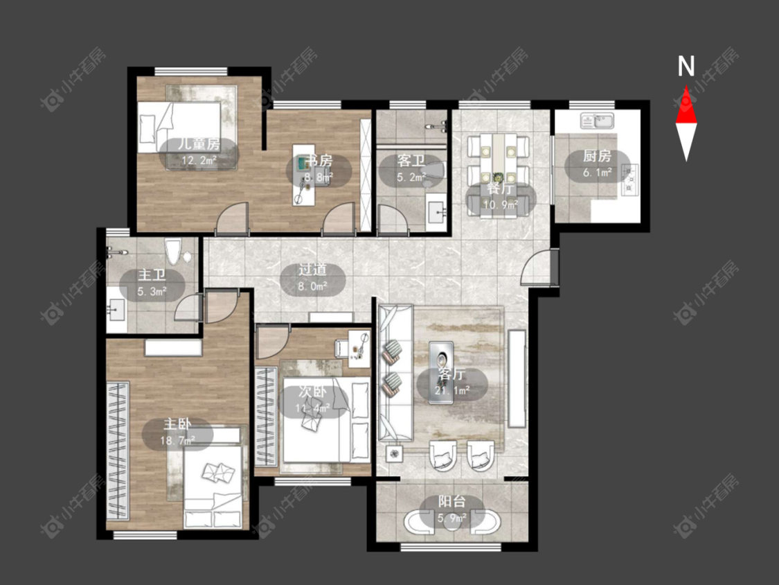 常州聚怡花园北区在售二手房源户型图_小牛看房