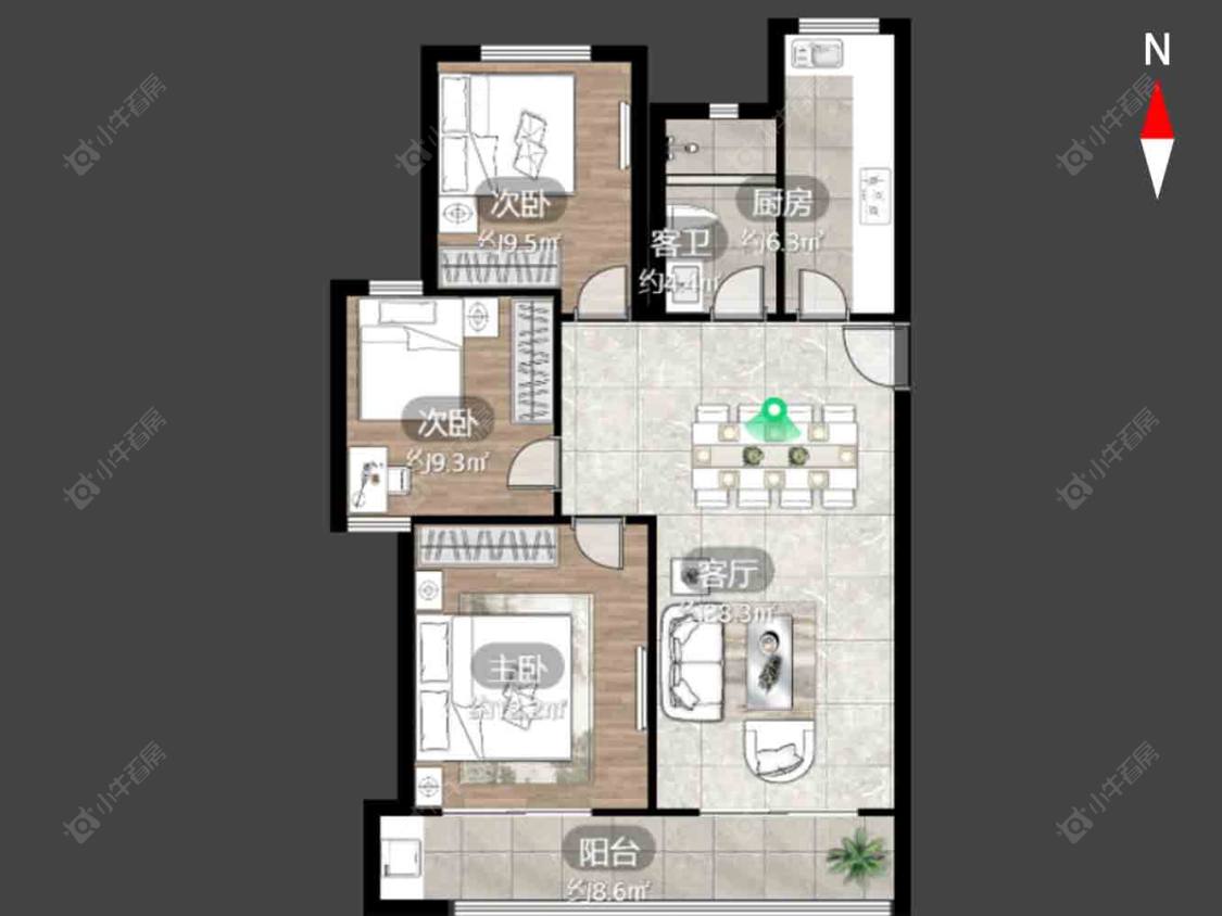 常州蓝山湖在售二手房源户型图_小牛看房