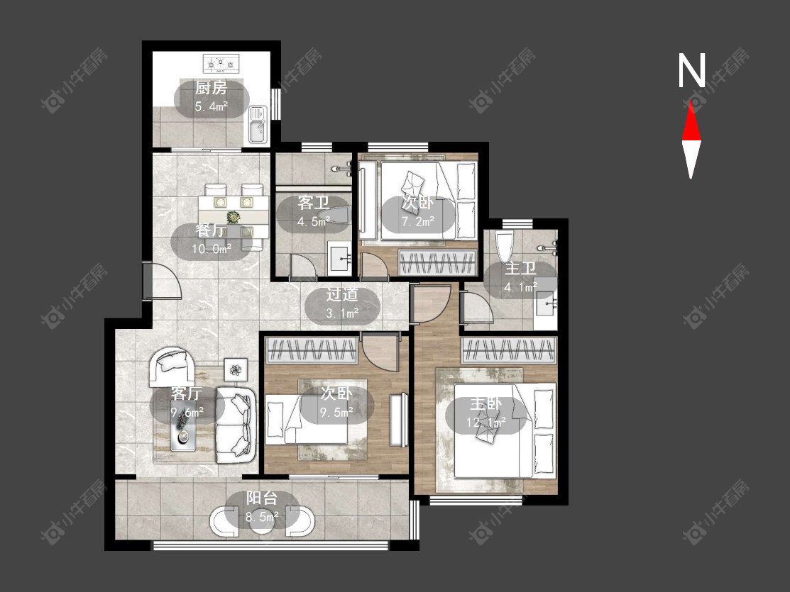 龙运天城房源户型图 常州龙运天城在售二手房源户型图_小牛看房